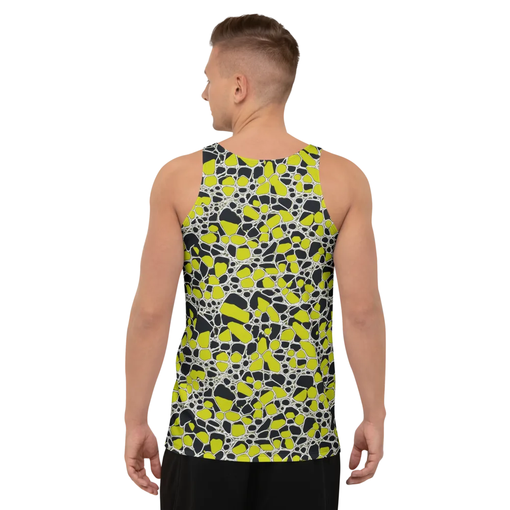 Lime Labyrinth on Men's Tank Top — Back