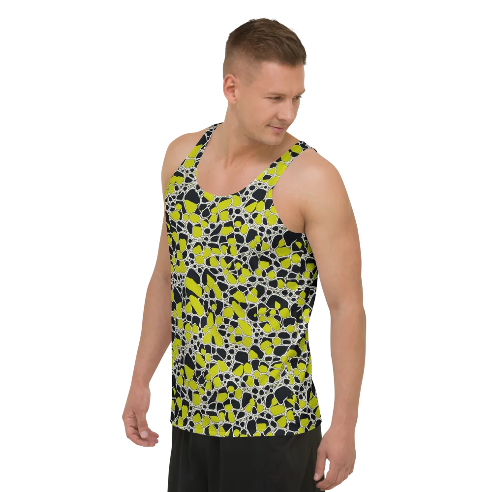 Lime Labyrinth on Men's Tank Top — Left Front