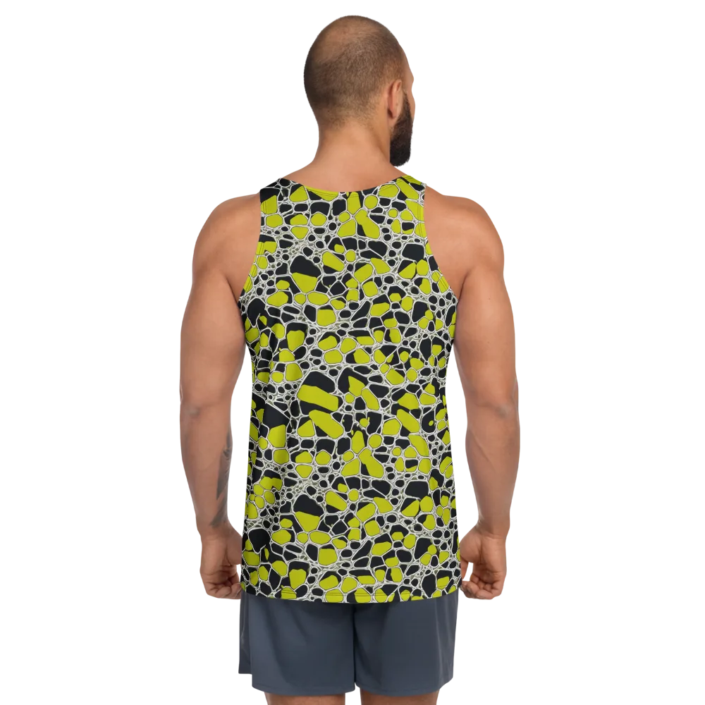 Lime Labyrinth on Men's Tank Top — Back