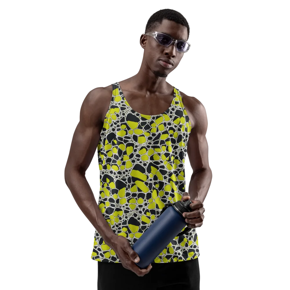 Lime Labyrinth on Men's Tank Top — Front