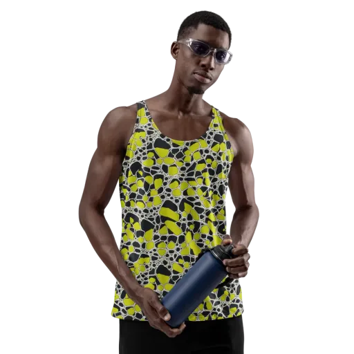 Lime Labyrinth on a Men's Tank Top