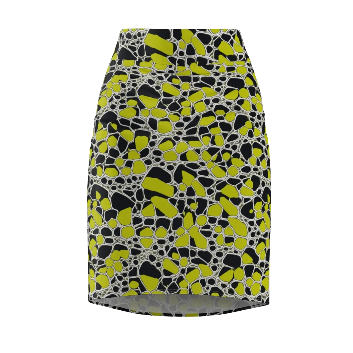 Lime Labyrinth on Pencil Skirt — Front