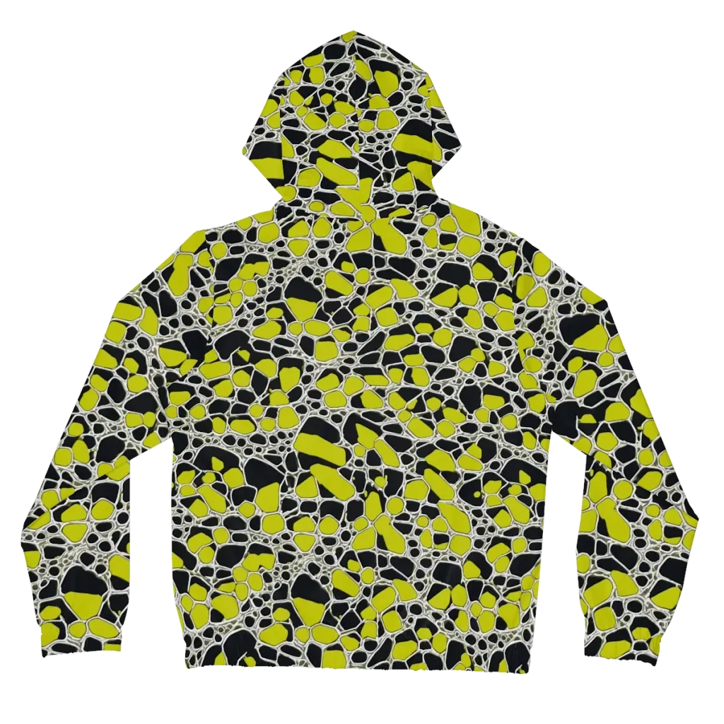 Lime Labyrinth on Women's Full-Zip Hoodie — Back