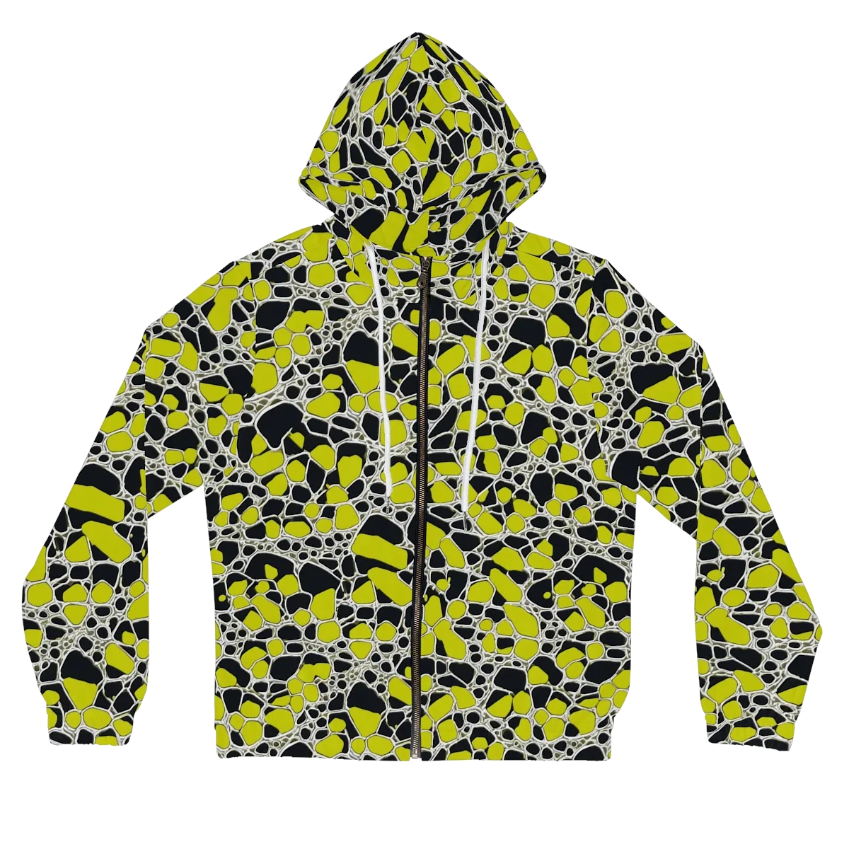 Lime Labyrinth on Women's Full-Zip Hoodie — Front