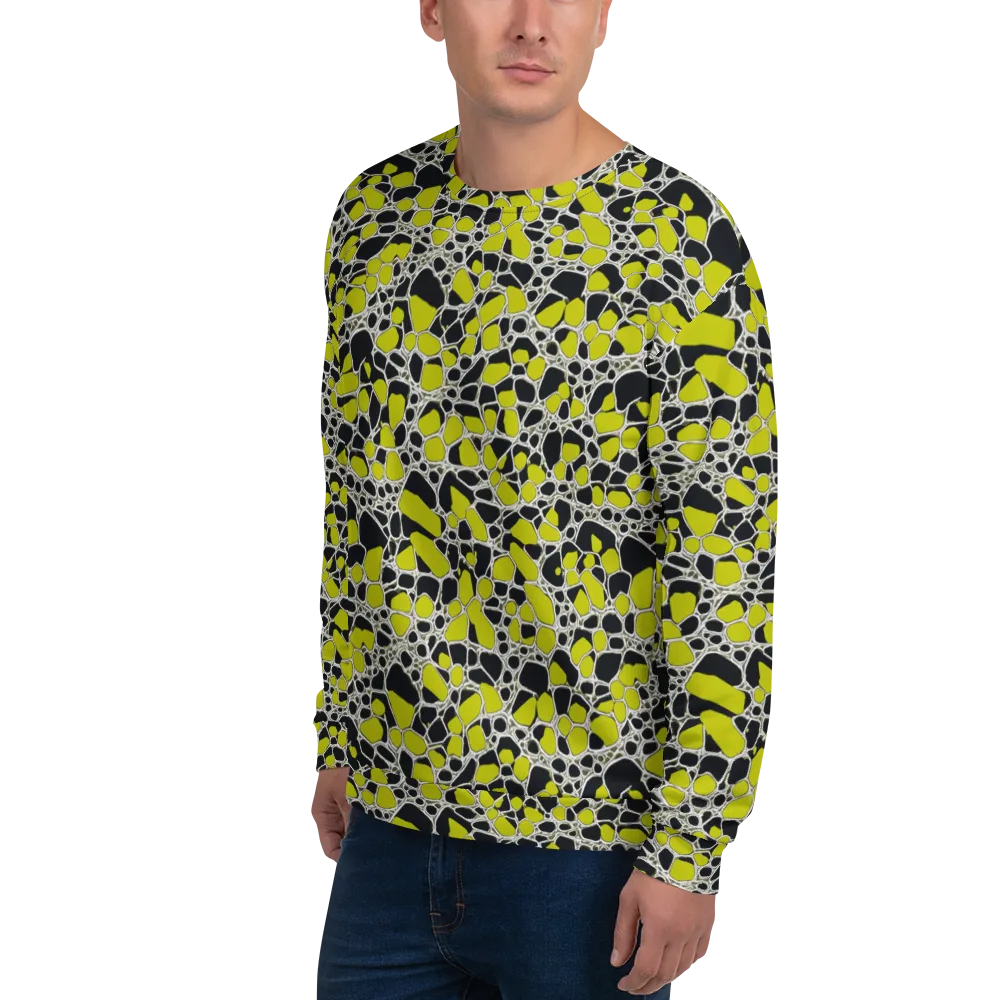 Lime Labyrinth on Sweatshirt — Left Front