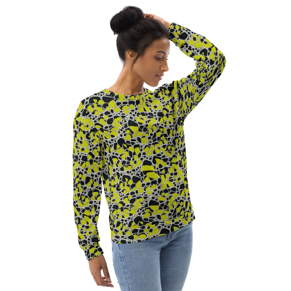 Lime Labyrinth on Sweatshirt — Right Front