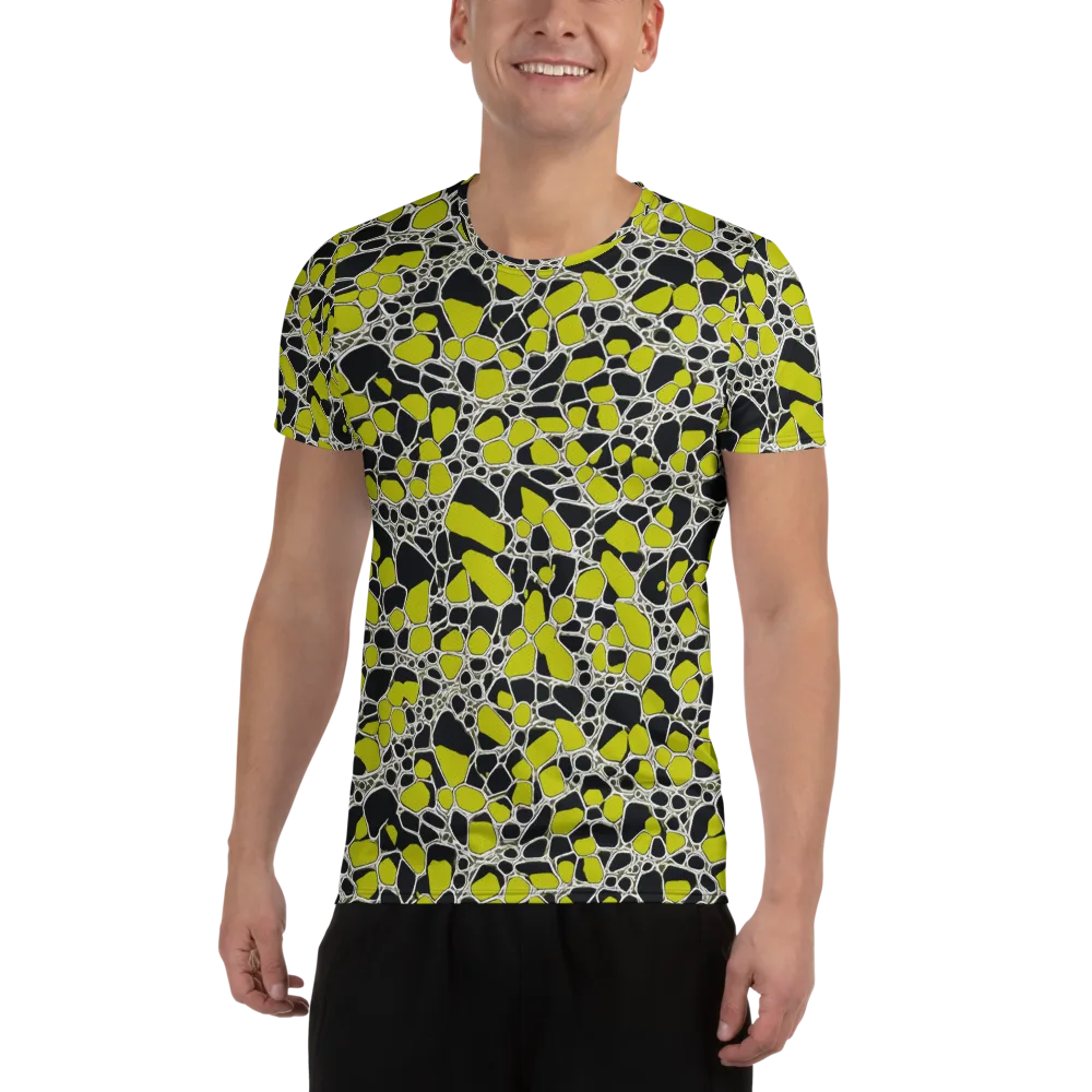Lime Labyrinth on Men's Athletic T-Shirt — Front
