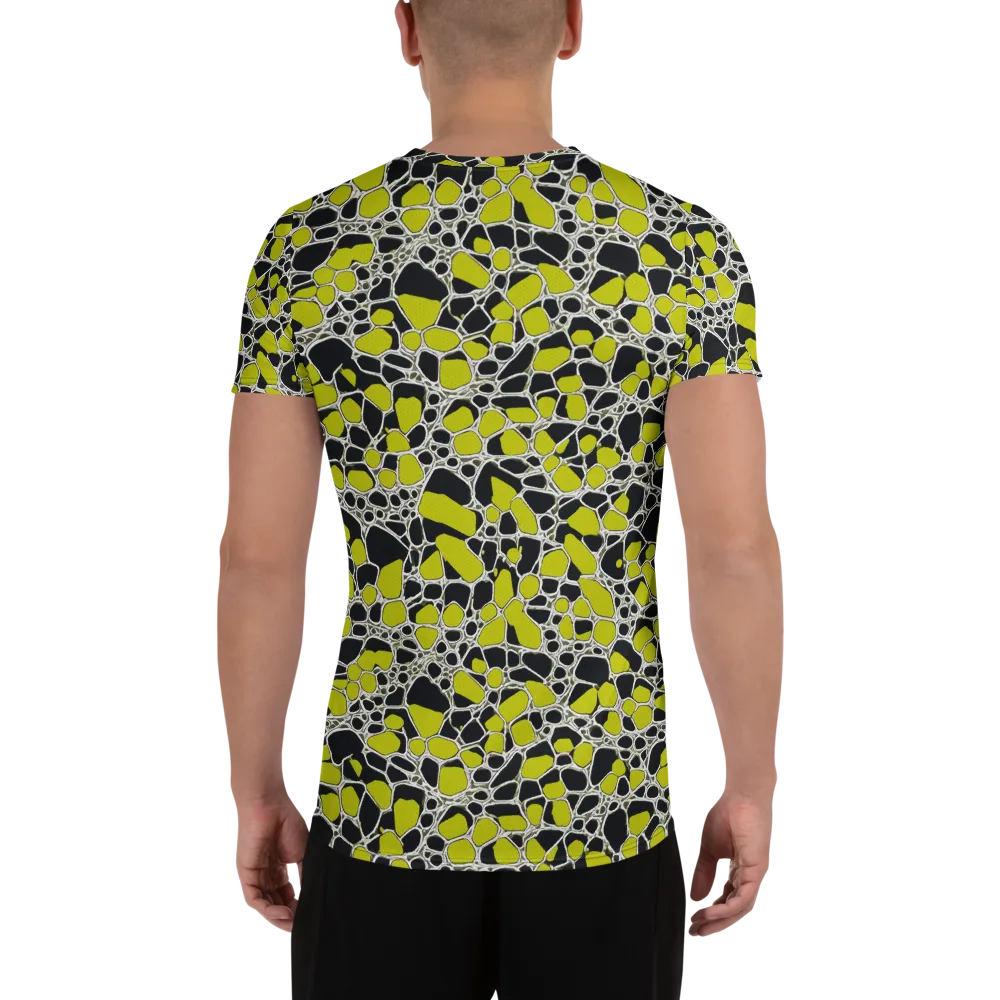 Lime Labyrinth on Men's Athletic T-Shirt — Back