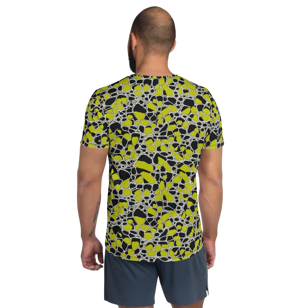 Lime Labyrinth on Men's Athletic T-Shirt — Back