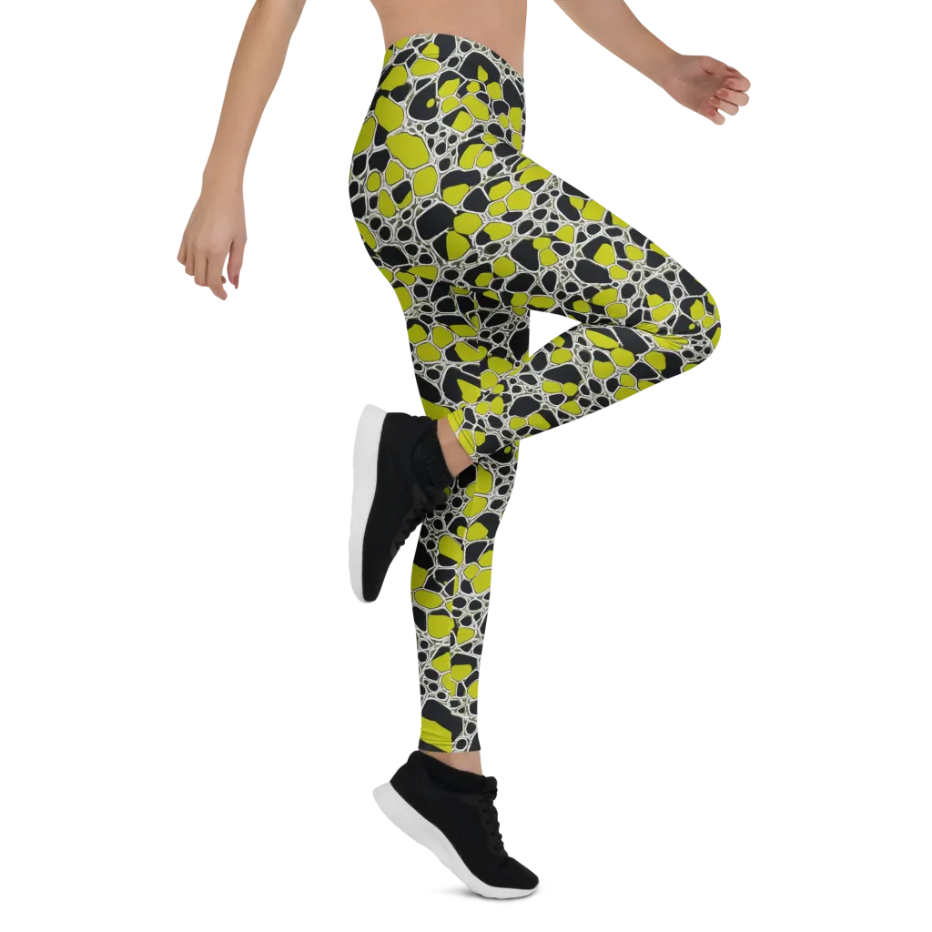 Lime Labyrinth on Leggings — Right