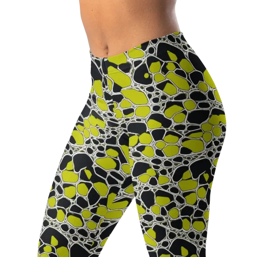 Lime Labyrinth on a Leggings