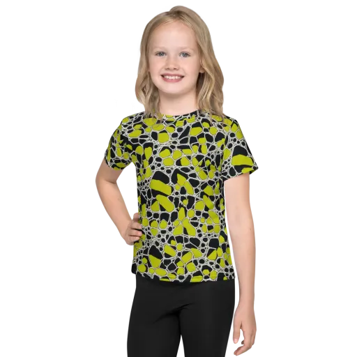 Lime Labyrinth on a Kids Crew Neck T-Shirt