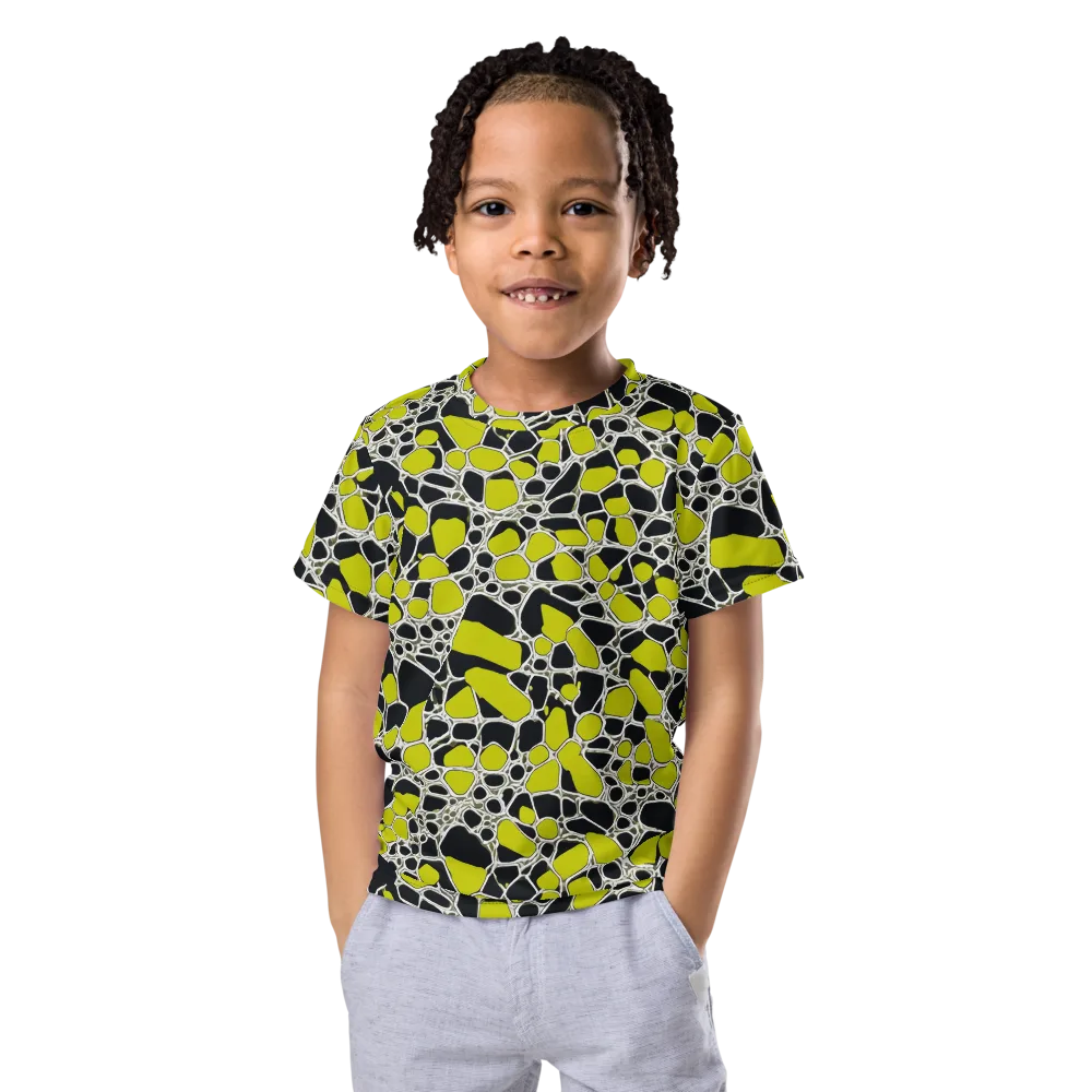 Lime Labyrinth on Kids Crew Neck T-Shirt — Front
