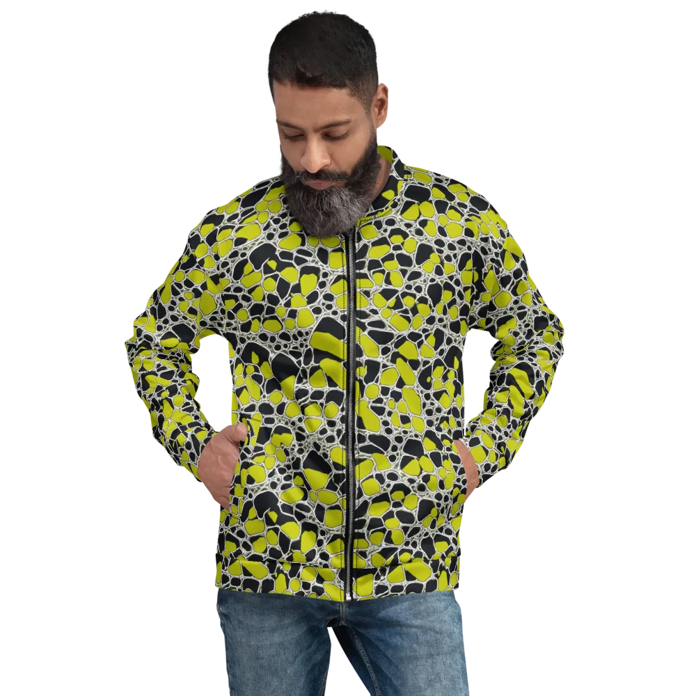 Lime Labyrinth on Bomber Jacket — Front