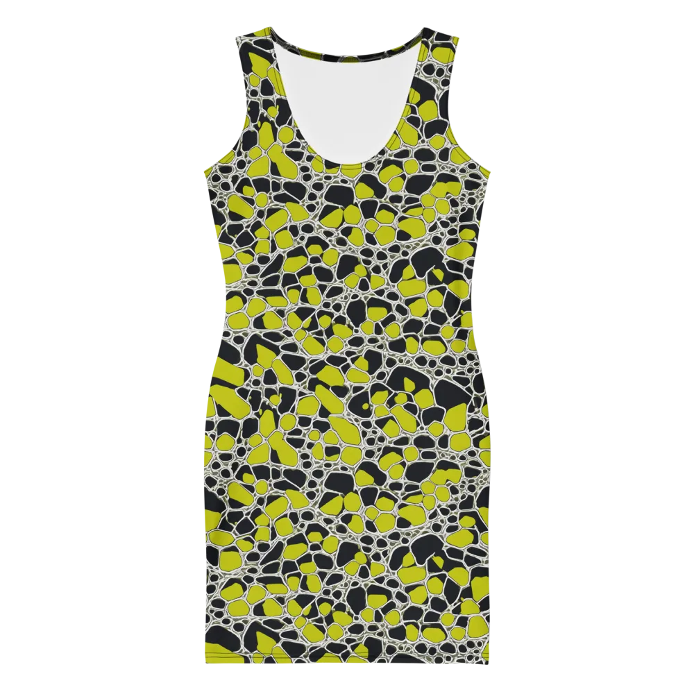 Lime Labyrinth on Bodycon Dress — Front