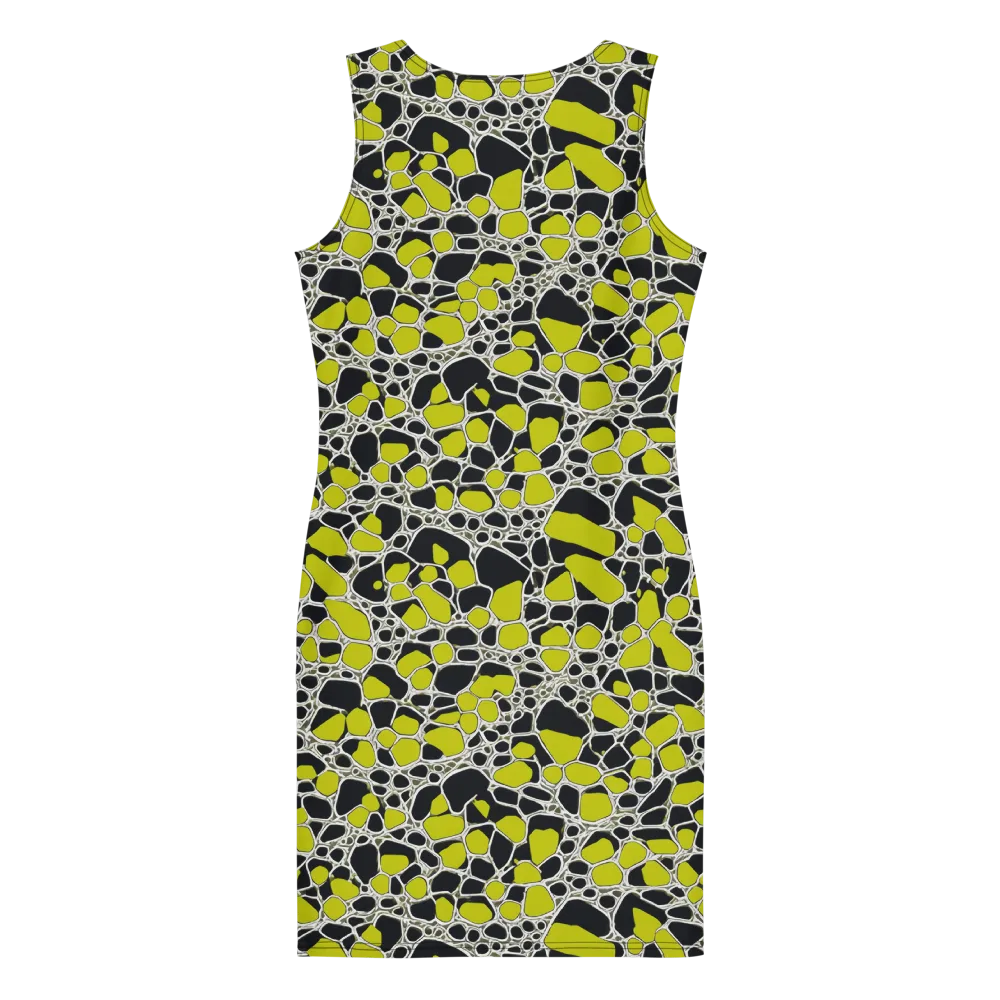 Lime Labyrinth on Bodycon Dress — Back