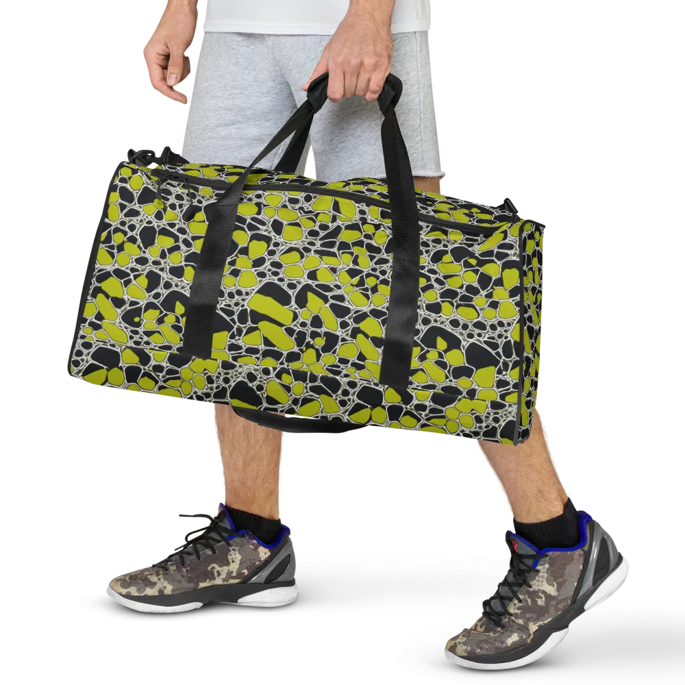 Lime Labyrinth on Duffle Bag — Front