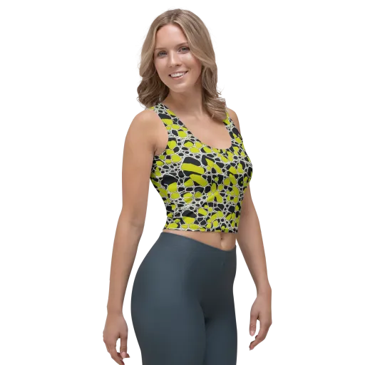 Lime Labyrinth on a Crop Top