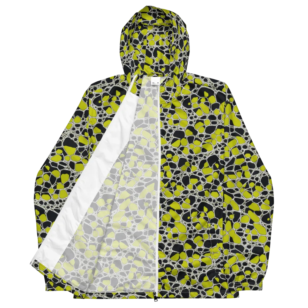 Lime Labyrinth on Men's Windbreaker — Front