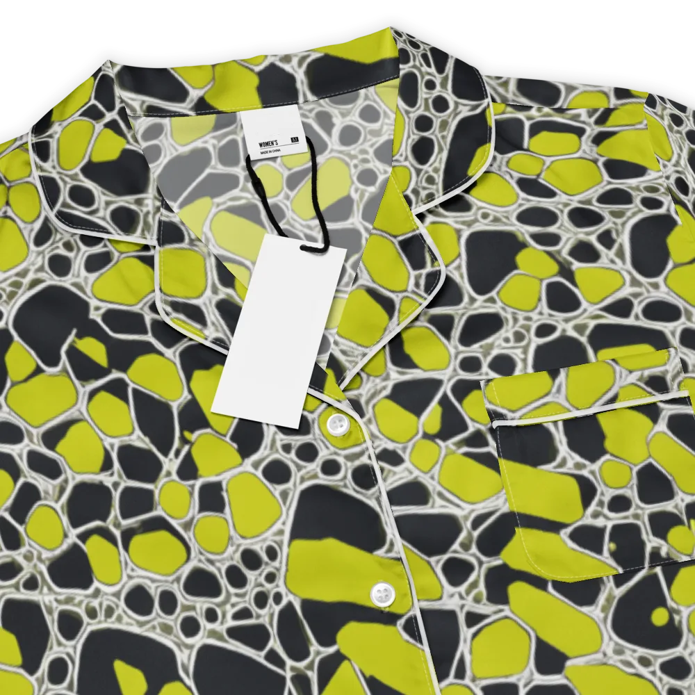 Lime Labyrinth on Women's Short Sleeve Pajama Top — Product details