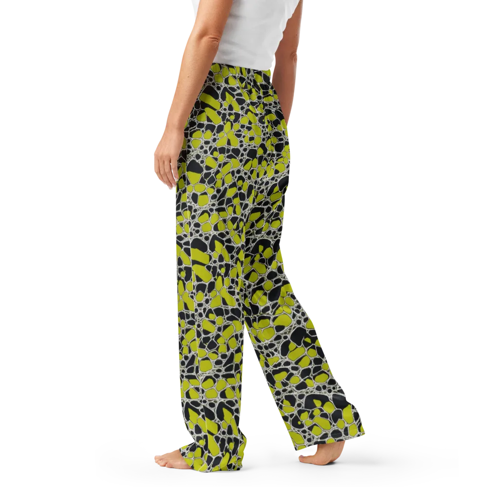Lime Labyrinth on Women's Pajama Pants — Left