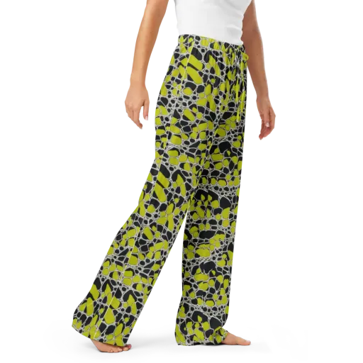 Lime Labyrinth on a Women's Pajama Pants