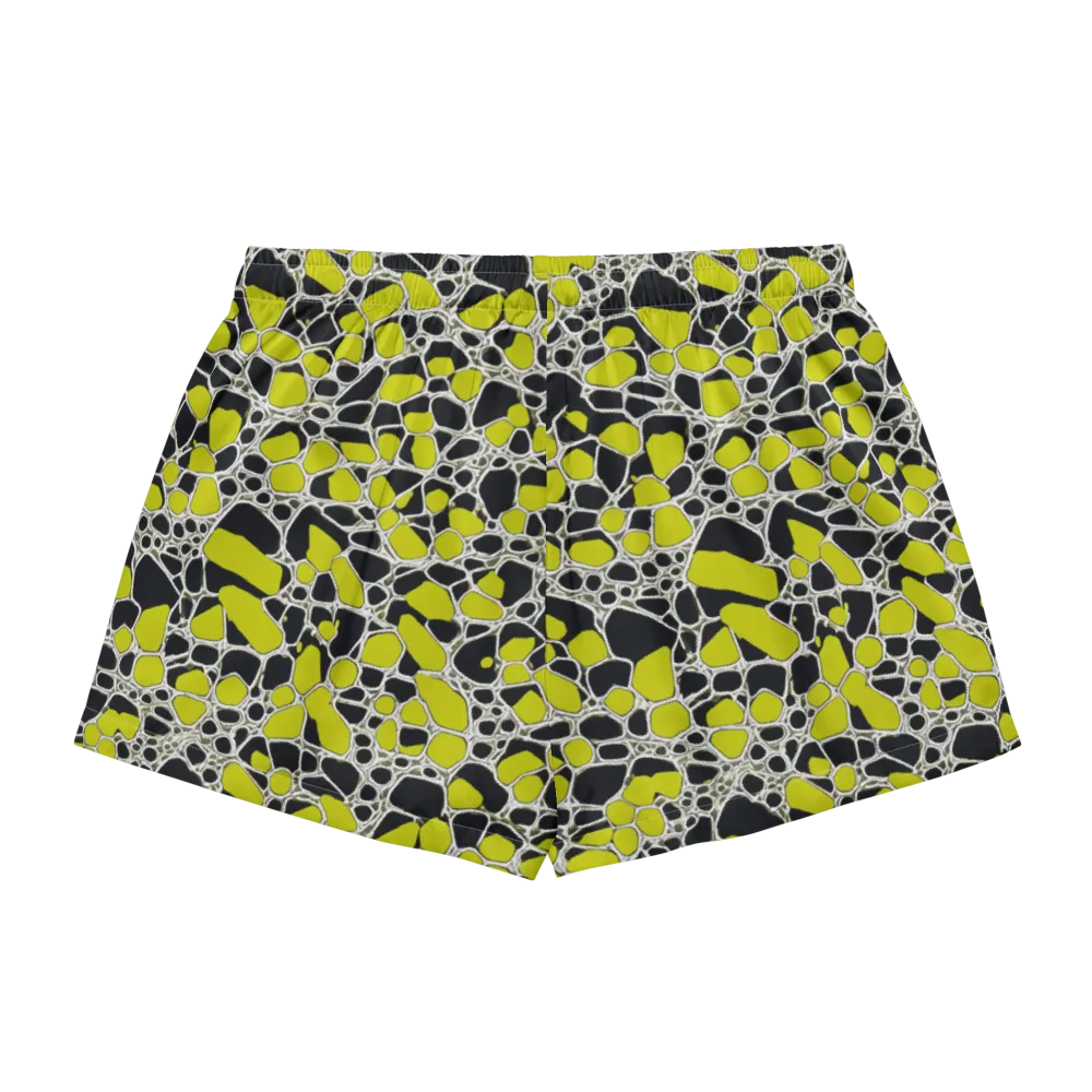 Lime Labyrinth on Women's Pajama Shorts — Back