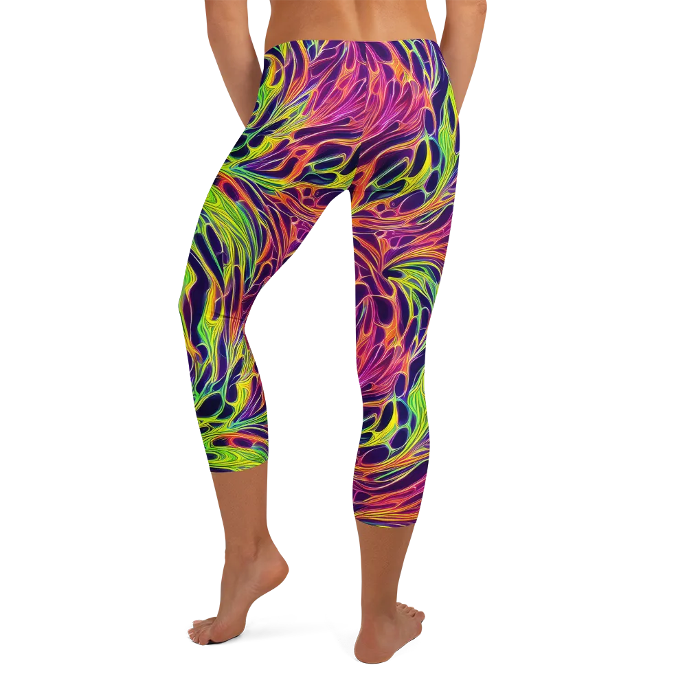 Psychic Flame on Capri Leggings — Back