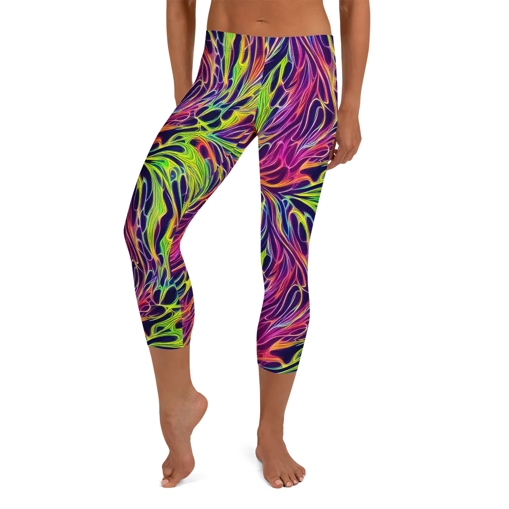 Psychic Flame on Capri Leggings — Front