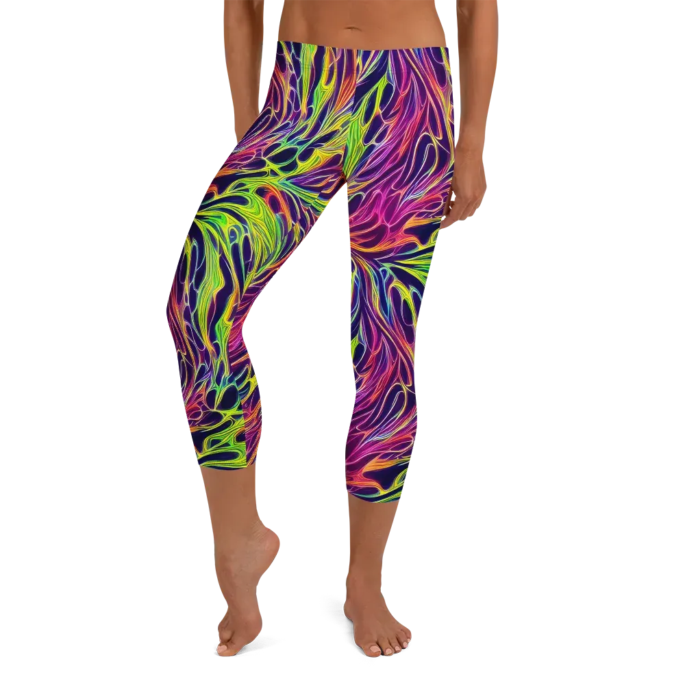 Psychic Flame on Capri Leggings — Front