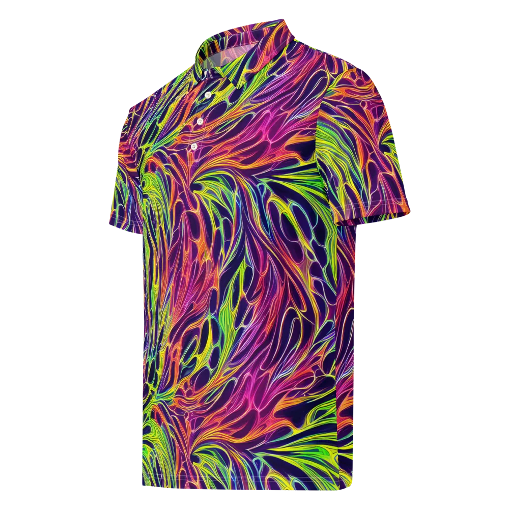 Psychic Flame on Men's Slim Fit Polo Shirt — Left Front