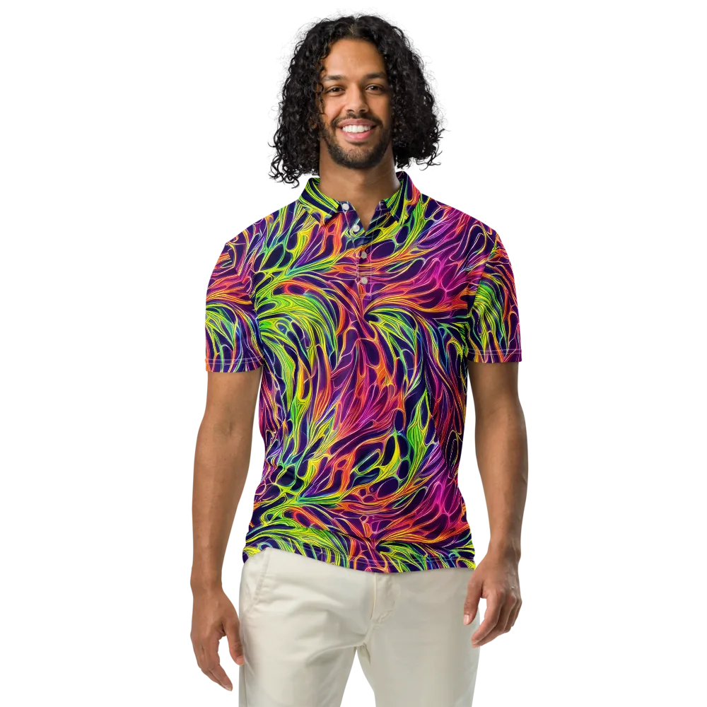 Psychic Flame on Men's Slim Fit Polo Shirt — Front