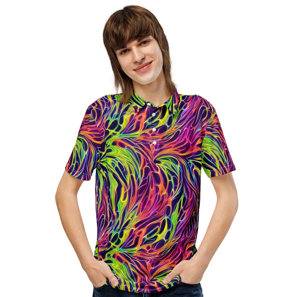 Psychic Flame on Men's Slim Fit Polo Shirt — Front