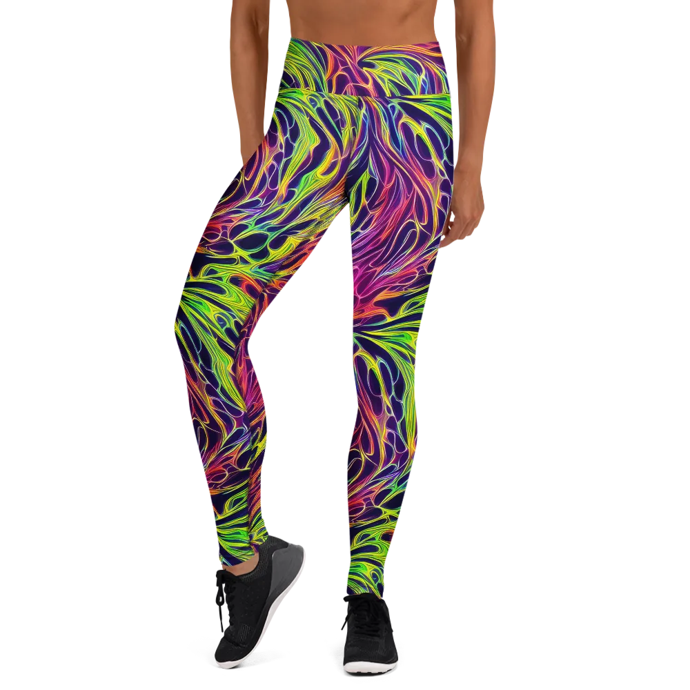 Psychic Flame on Yoga Leggings — Front