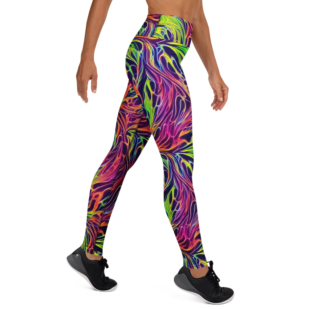 Psychic Flame on Yoga Leggings — Right