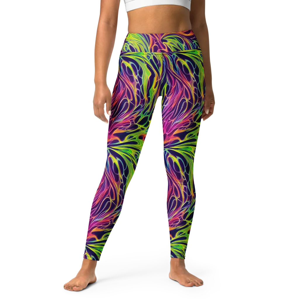 Psychic Flame on Yoga Leggings — Front