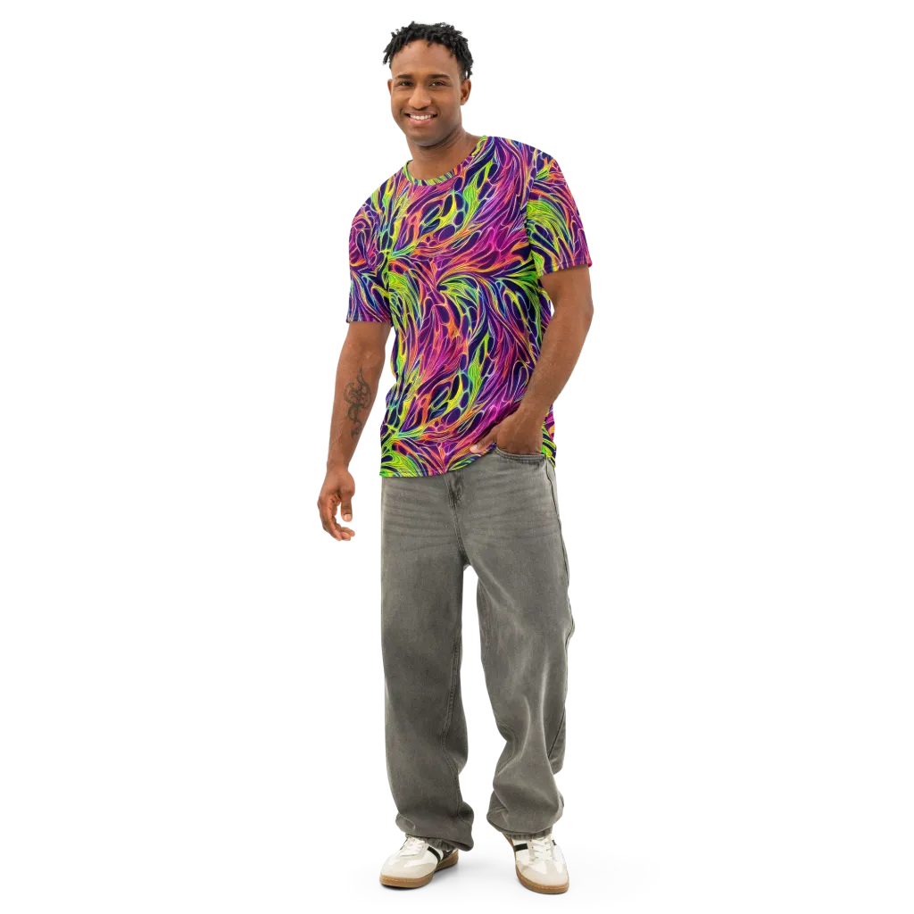 Psychic Flame on Men's Cotton Crew Neck T-Shirt — Front