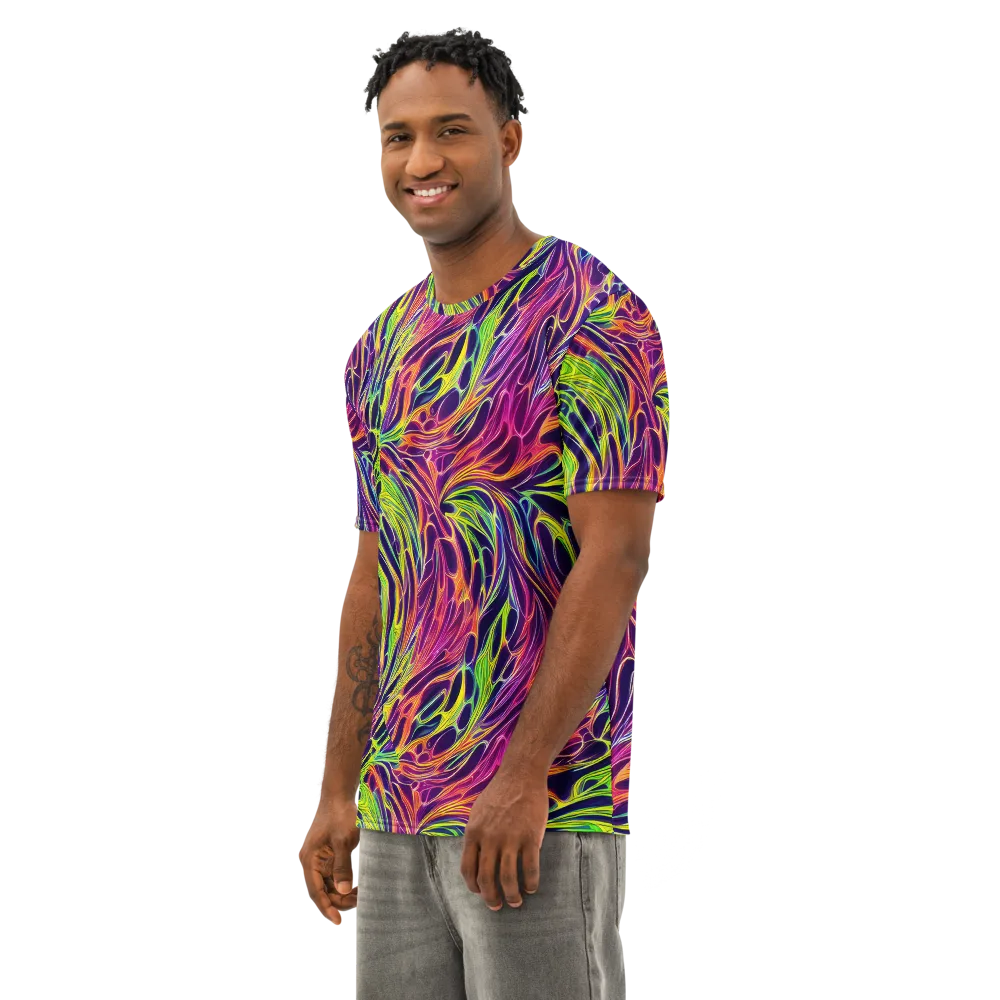 Psychic Flame on Men's Cotton Crew Neck T-Shirt — Left Front