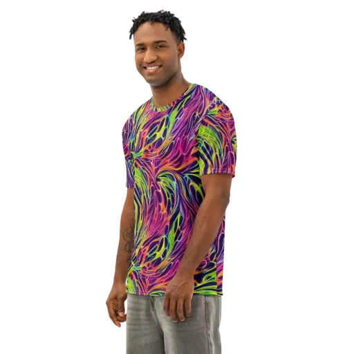 Psychic Flame on a Men's Cotton Crew Neck T-Shirt