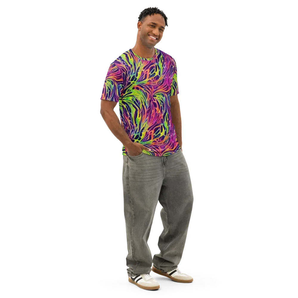Psychic Flame on Men's Cotton Crew Neck T-Shirt — Right Front