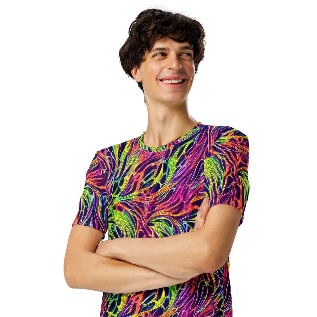 Psychic Flame on Men's Crew Neck T-Shirt — Left Front