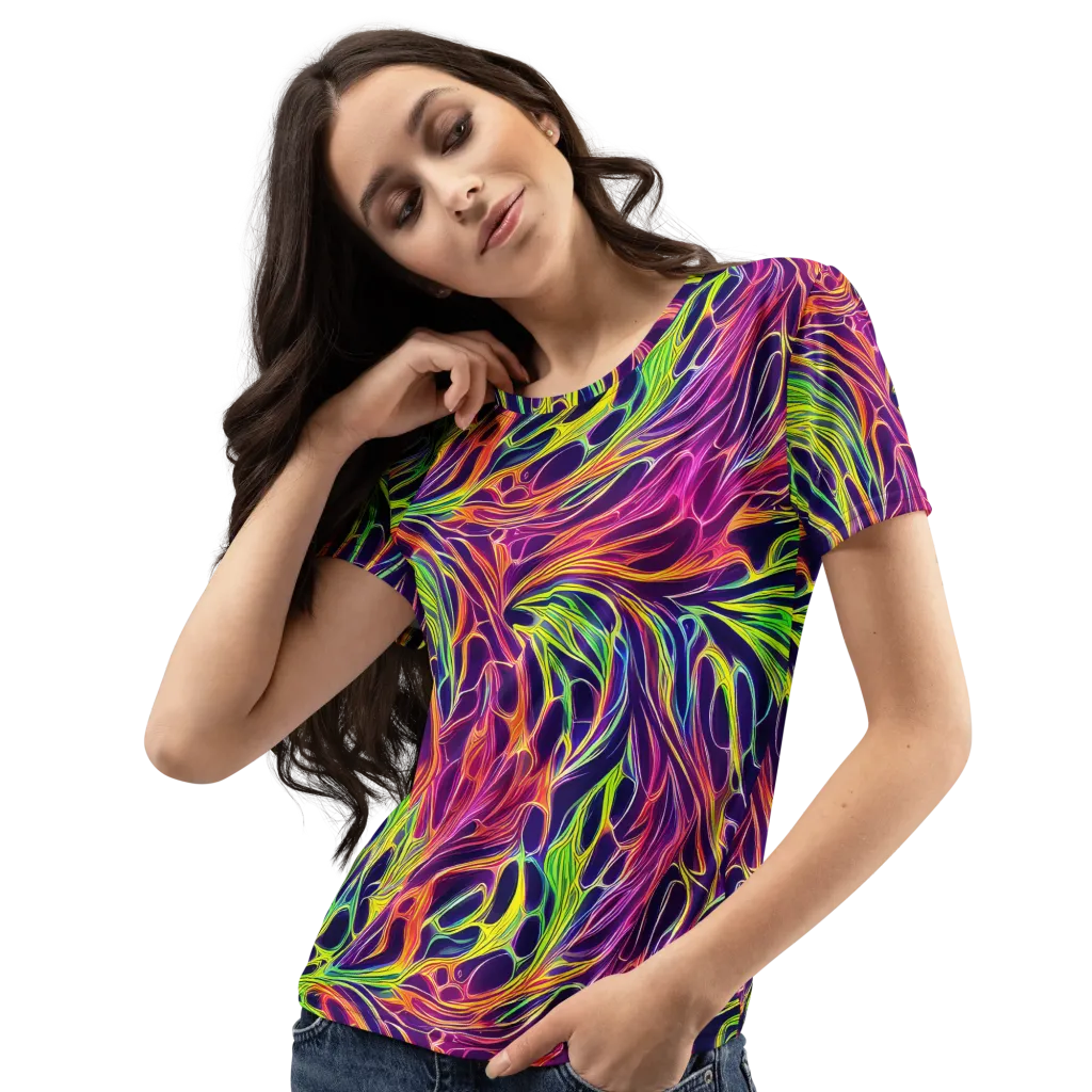 Psychic Flame on Women's Crew Neck T-Shirt — Left Front