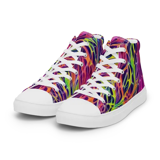 Psychic Flame on a Women's High Top Canvas Shoes