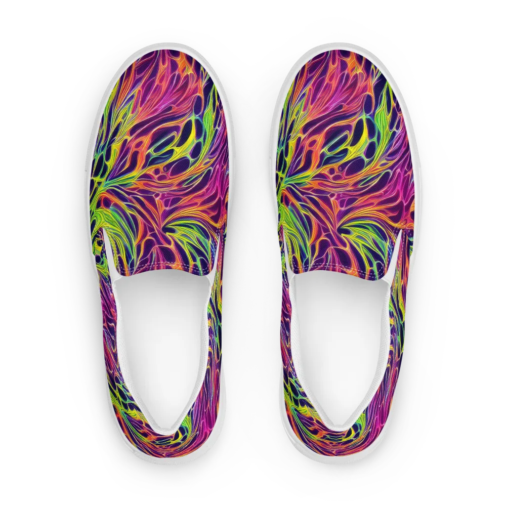 Psychic Flame on Men's Slip-On Canvas Shoes — Front