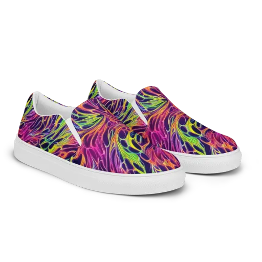 Psychic Flame on a Men's Slip-On Canvas Shoes