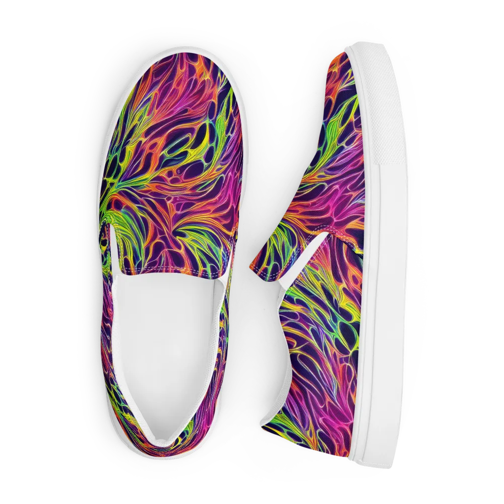 Psychic Flame on Men's Slip-On Canvas Shoes — Front