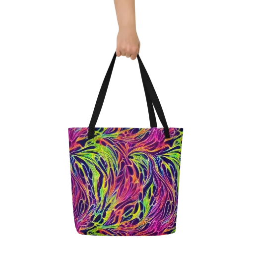 Psychic Flame on a Large Tote Bag W/ Pocket