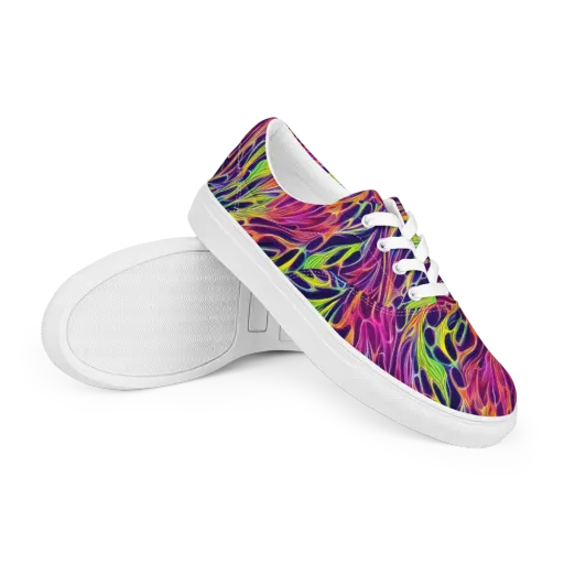 Psychic Flame on a Men's Lace-Up Canvas Shoes