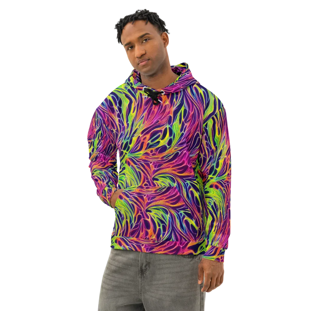 Psychic Flame on Cotton Hoodie — Left Front