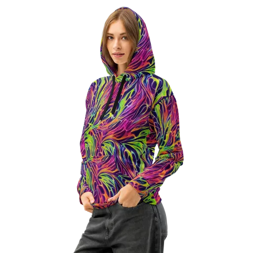 Psychic Flame on a Cotton Hoodie